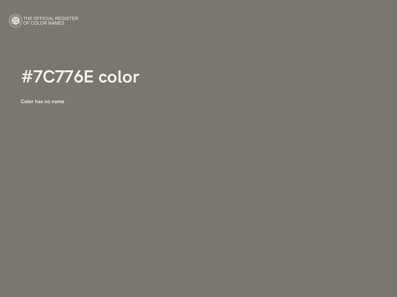 #7C776E color image