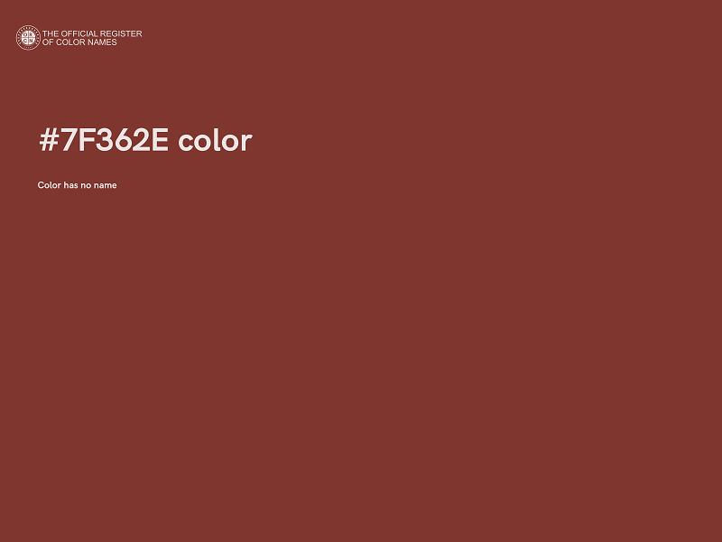 #7F362E color image
