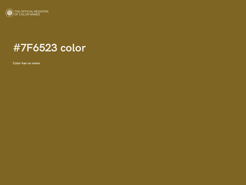 #7F6523 color image