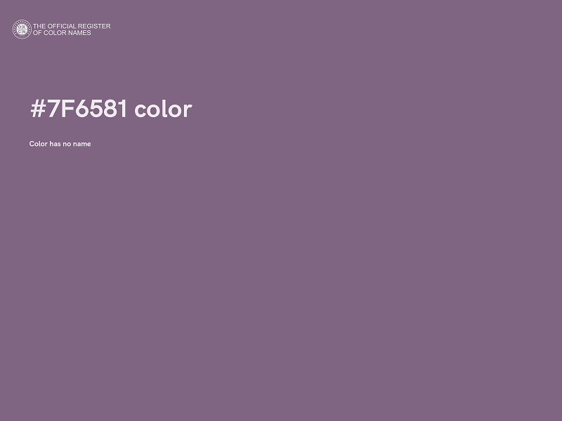 #7F6581 color image