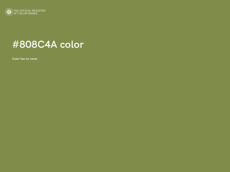 #808C4A color image