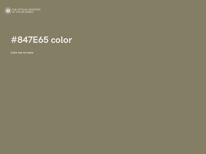 #847E65 color image