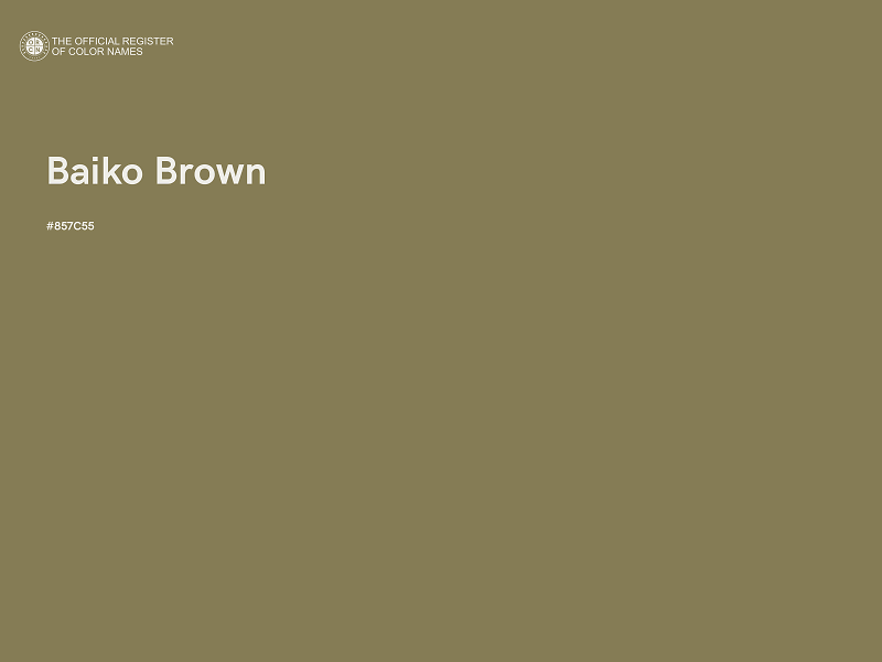 #857C55 - Baiko Brown color image