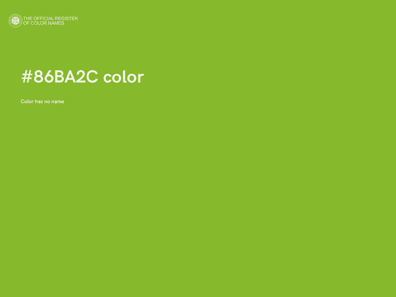 #86BA2C color image