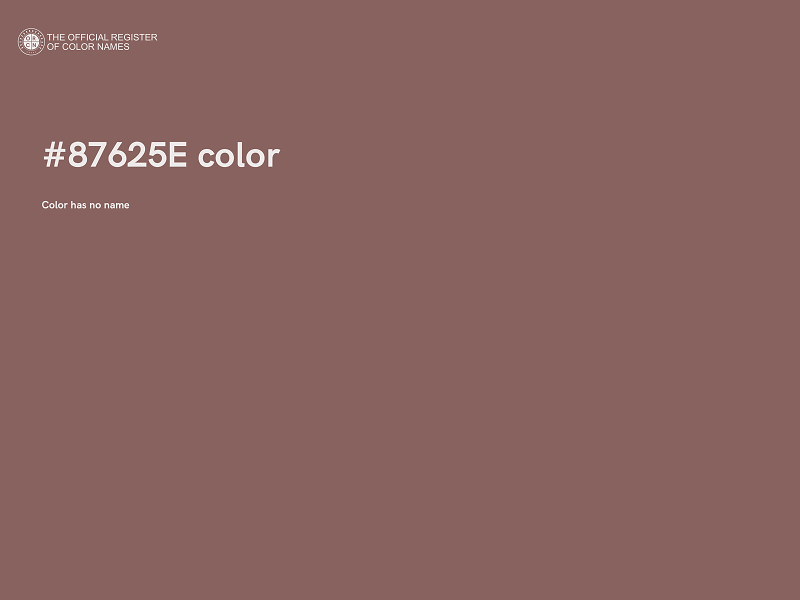 #87625E color image