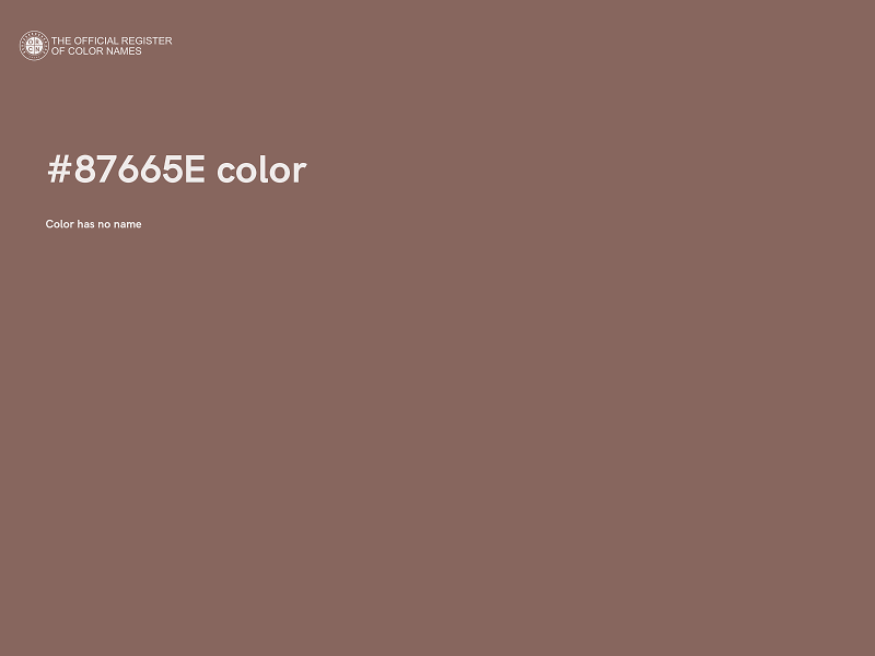 #87665E color image
