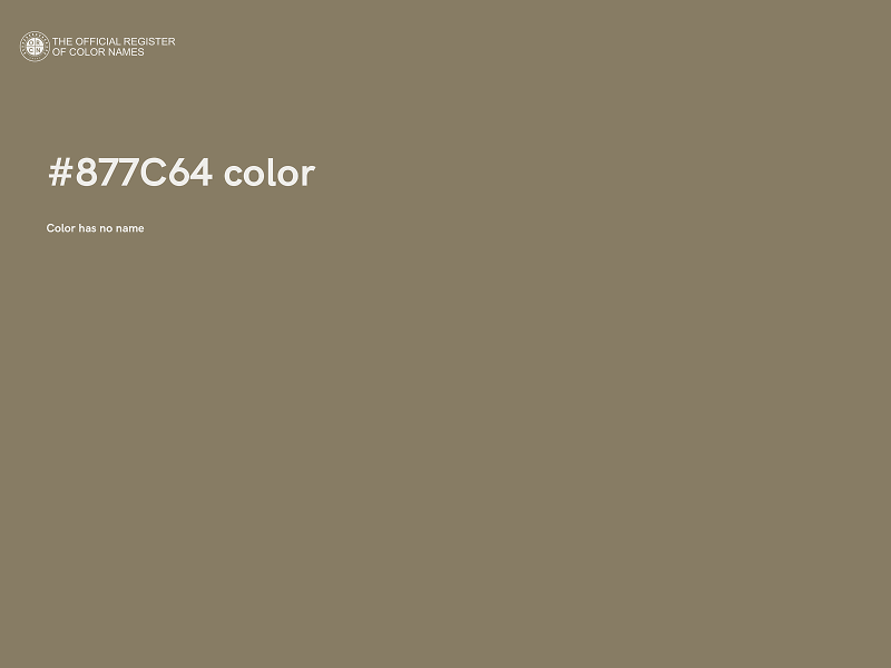 #877C64 color image