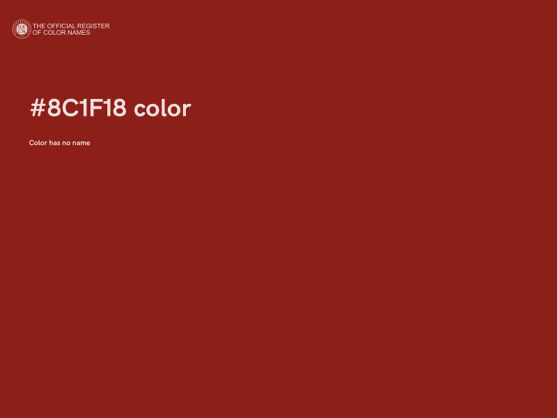#8C1F18 color image