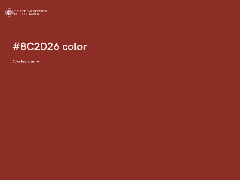 #8C2D26 color image