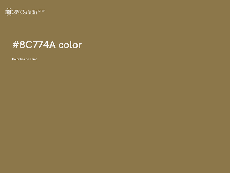 #8C774A color image