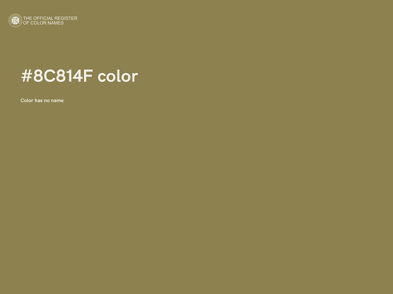#8C814F color image