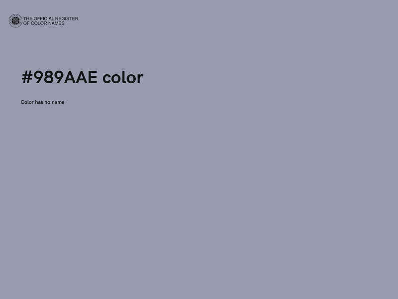 #989AAE color image