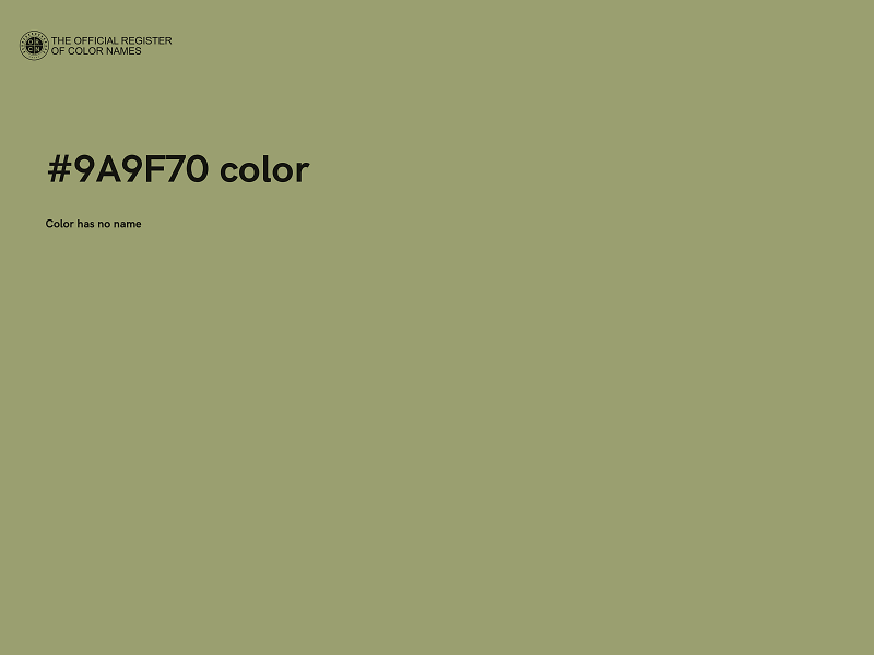 #9A9F70 color image
