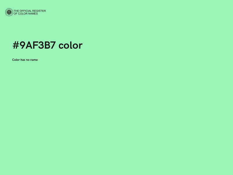 #9AF3B7 color image