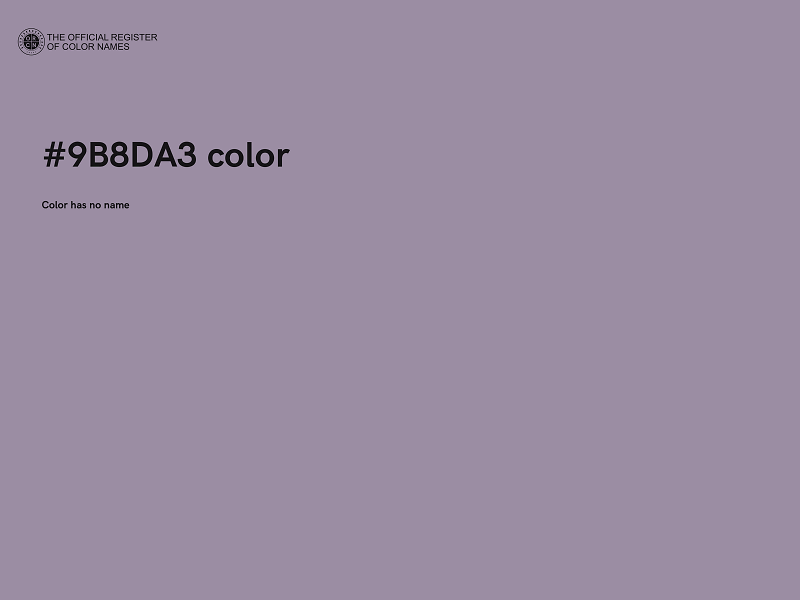 #9B8DA3 color image