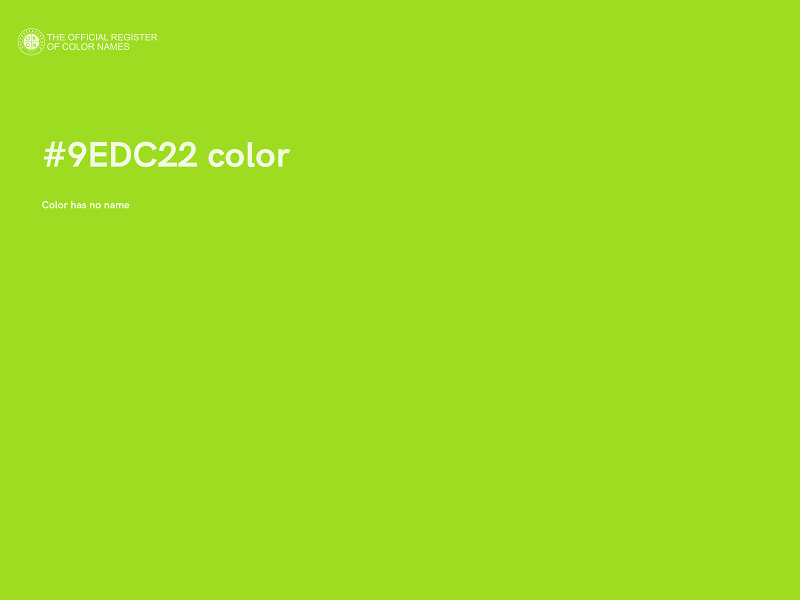 #9EDC22 color image