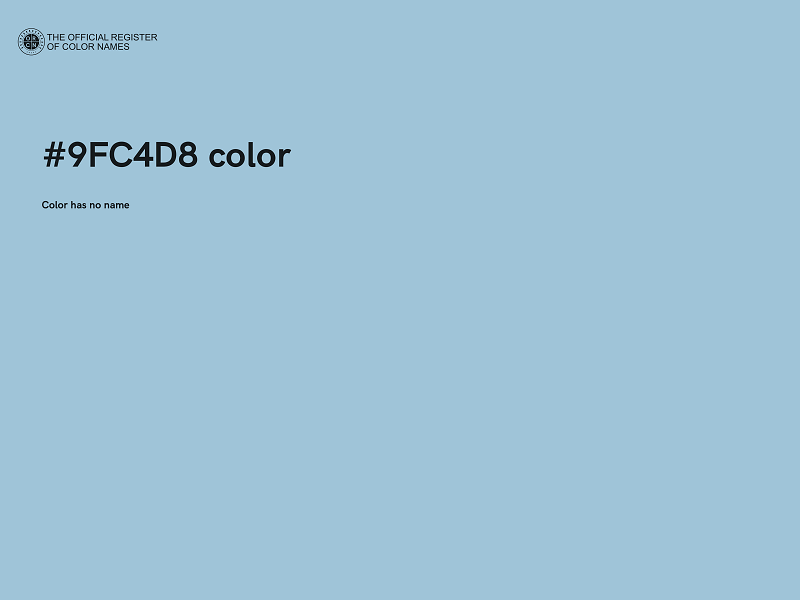 #9FC4D8 color image