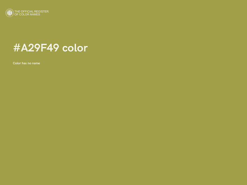 #A29F49 color image
