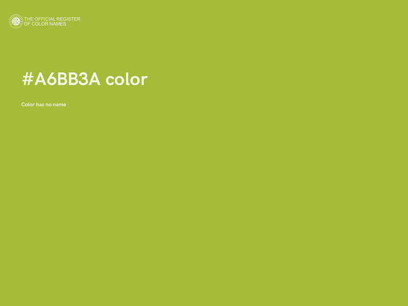 #A6BB3A color image