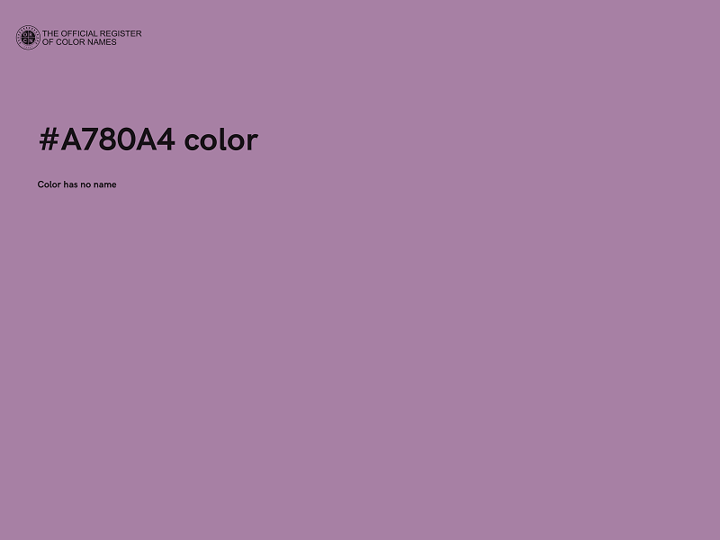 #A780A4 color image