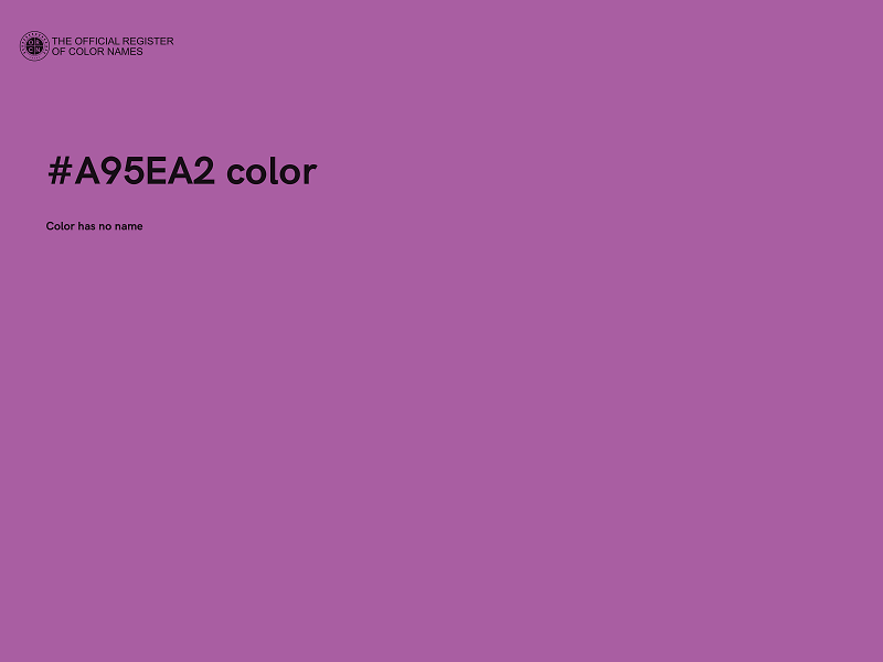 #A95EA2 color image