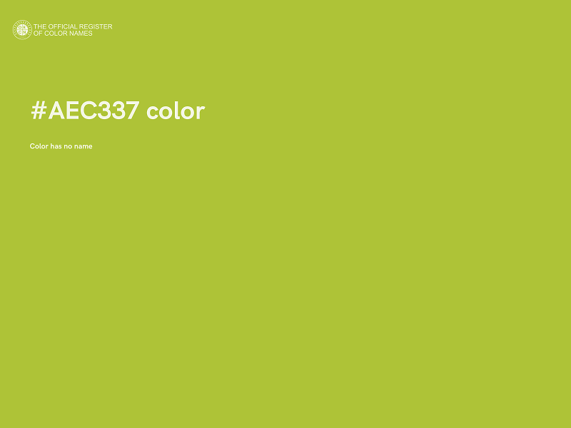 #AEC337 color image