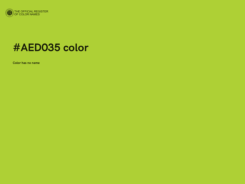 #AED035 color image