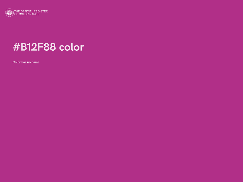 #B12F88 color image