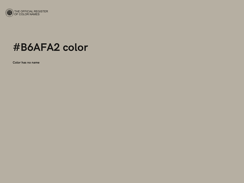 #B6AFA2 color image