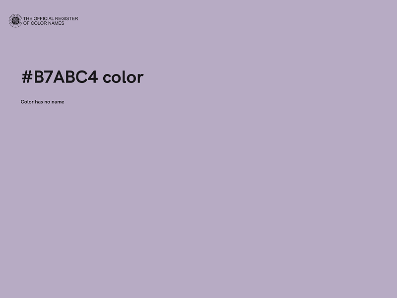 #B7ABC4 color image