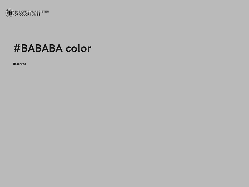 #BABABA color image