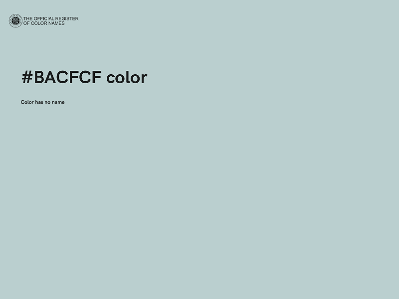 #BACFCF color image
