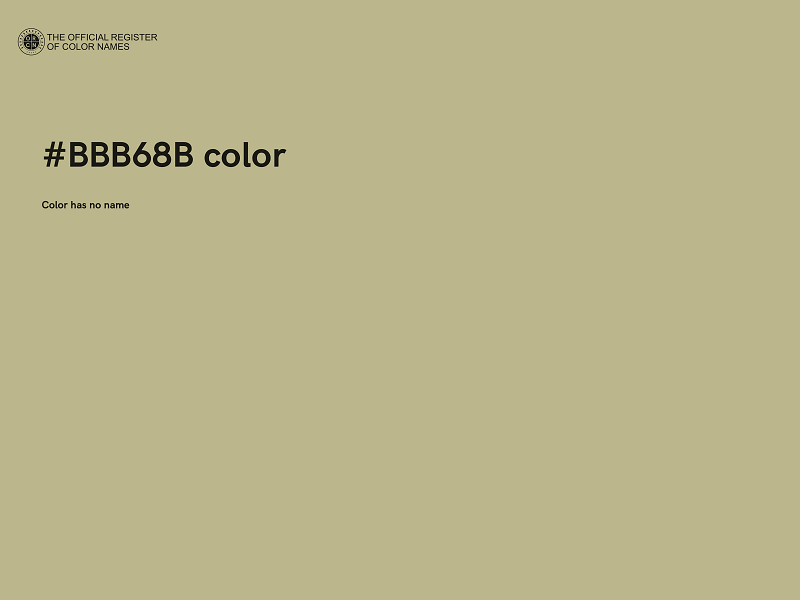 #BBB68B color image