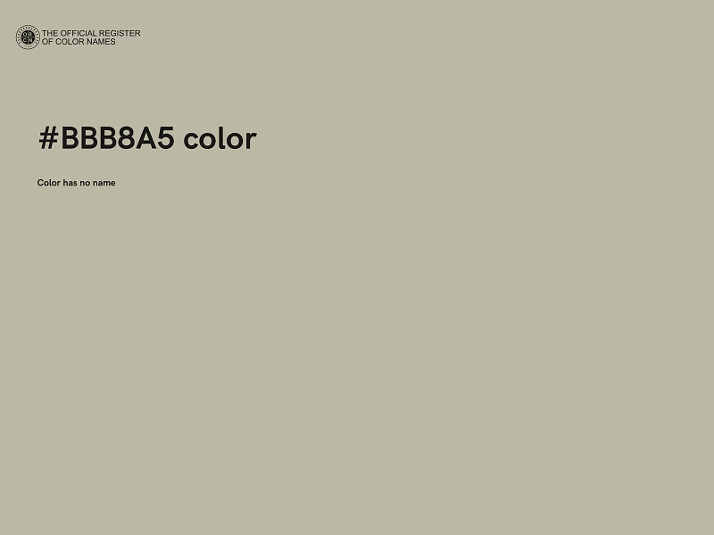 #BBB8A5 color image