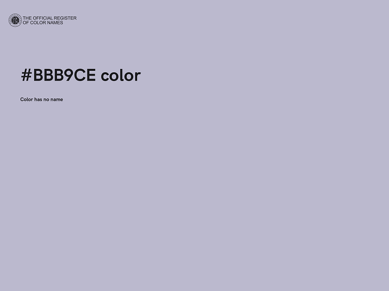 #BBB9CE color image