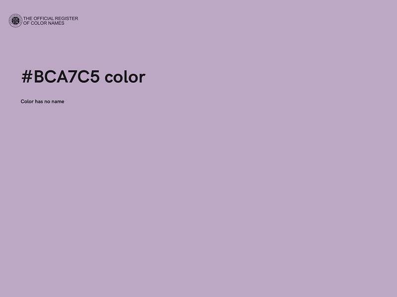 #BCA7C5 color image
