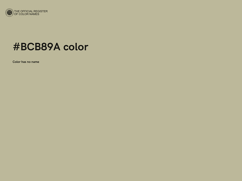#BCB89A color image