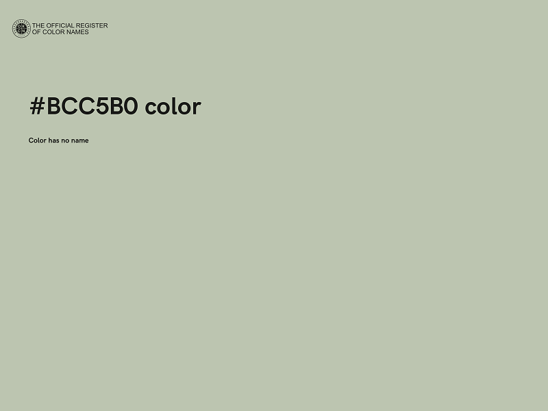 #BCC5B0 color image