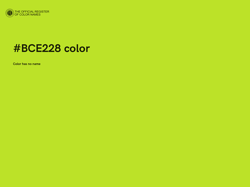 #BCE228 color image