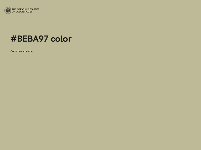 #BEBA97 color image