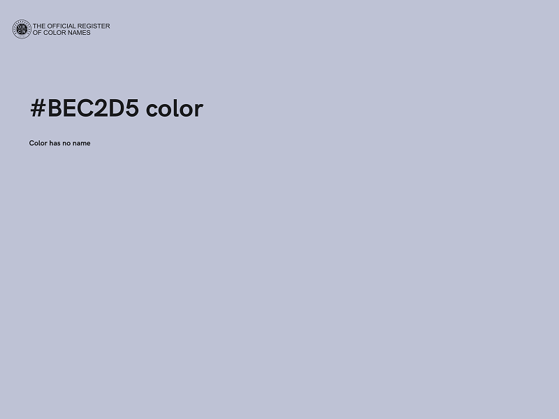 #BEC2D5 color image