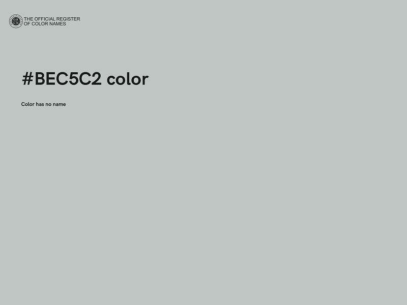 #BEC5C2 color image