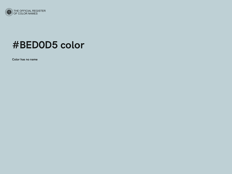 #BED0D5 color image