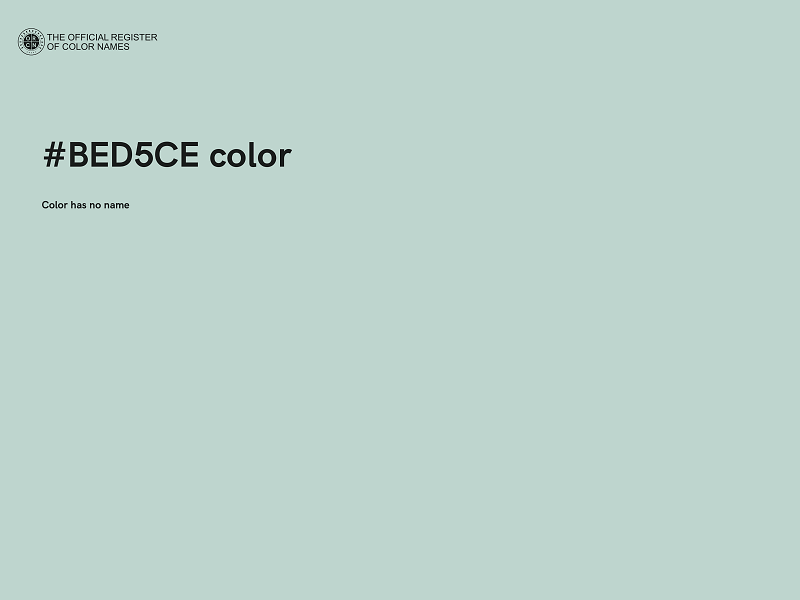 #BED5CE color image
