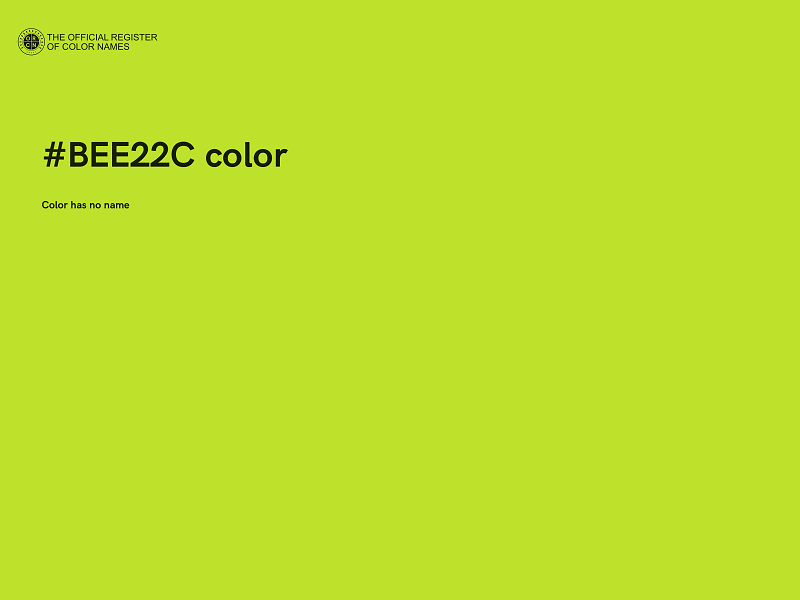 #BEE22C color image