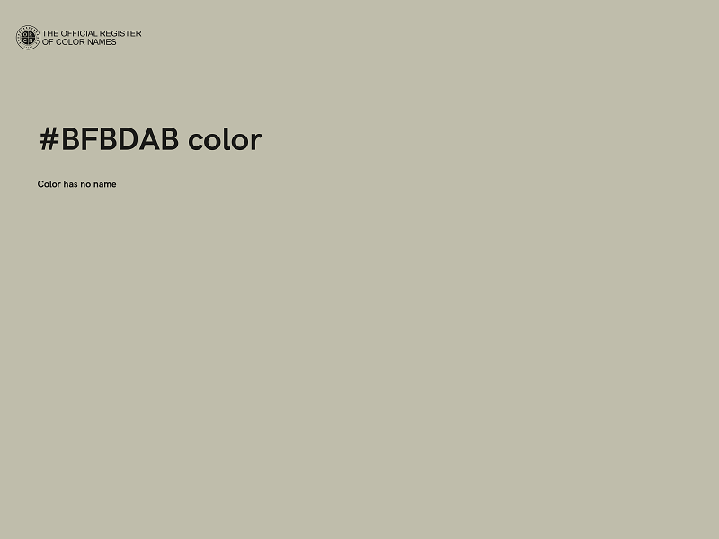 #BFBDAB color image