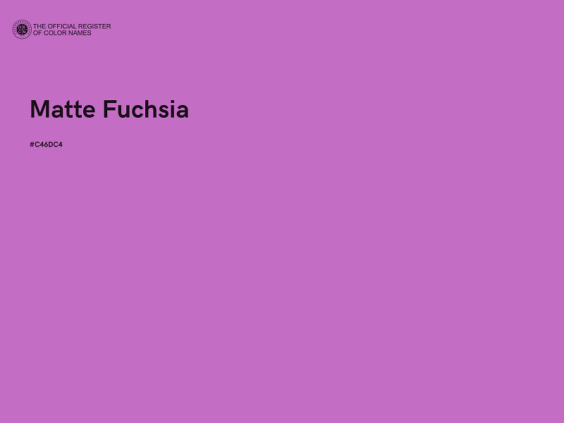 #C46DC4 - Matte Fuchsia color image