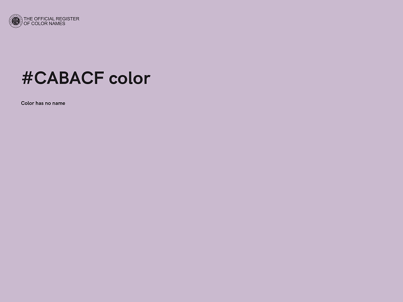 #CABACF color image
