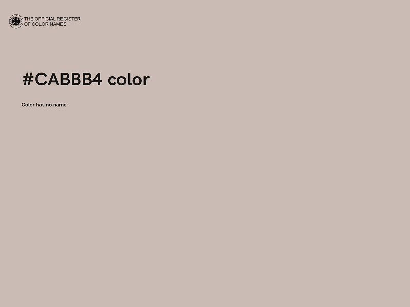 #CABBB4 color image