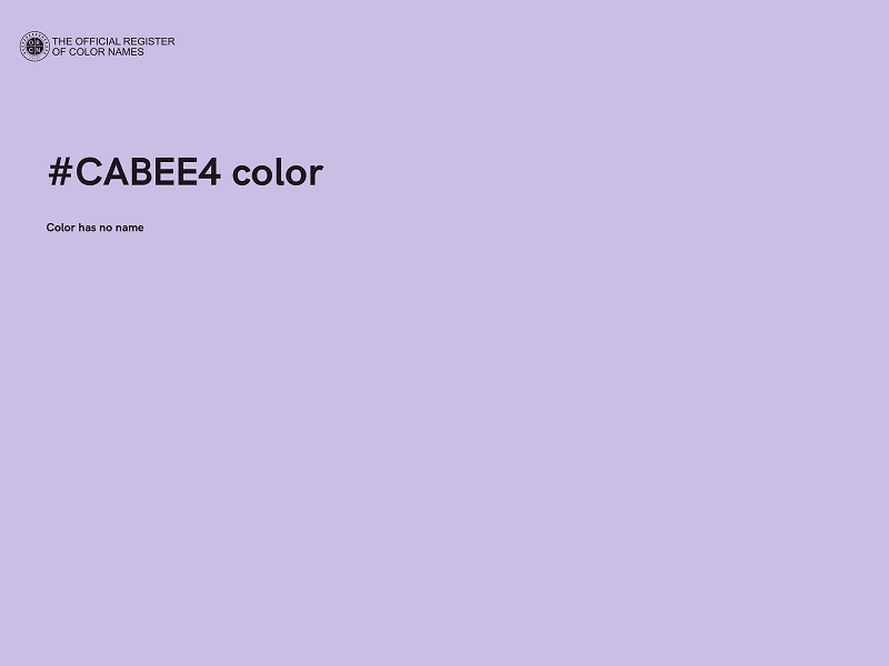 #CABEE4 color image
